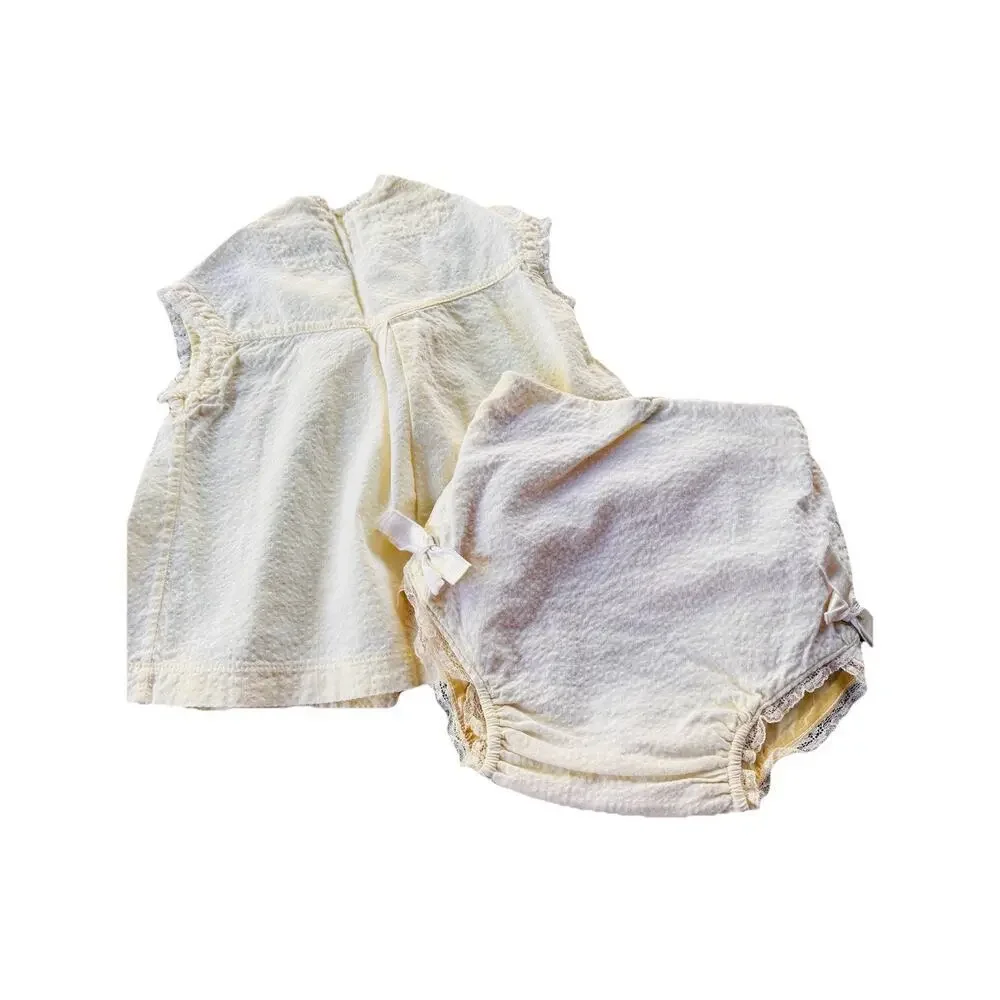 Darling Vintage Alexis Handi Panti Baby Girl’s Yellow Top & Diaper Cover Medium